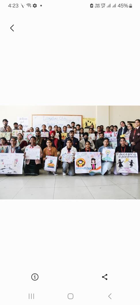 Poster making competition organized on National Girl Child Day