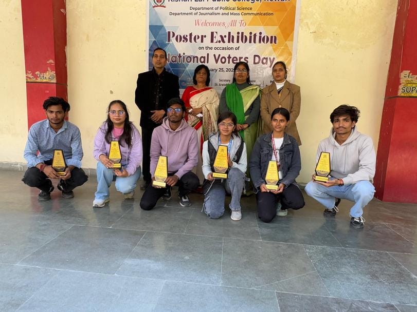 Poster exhibition organized on National Voter's Day in KLP College