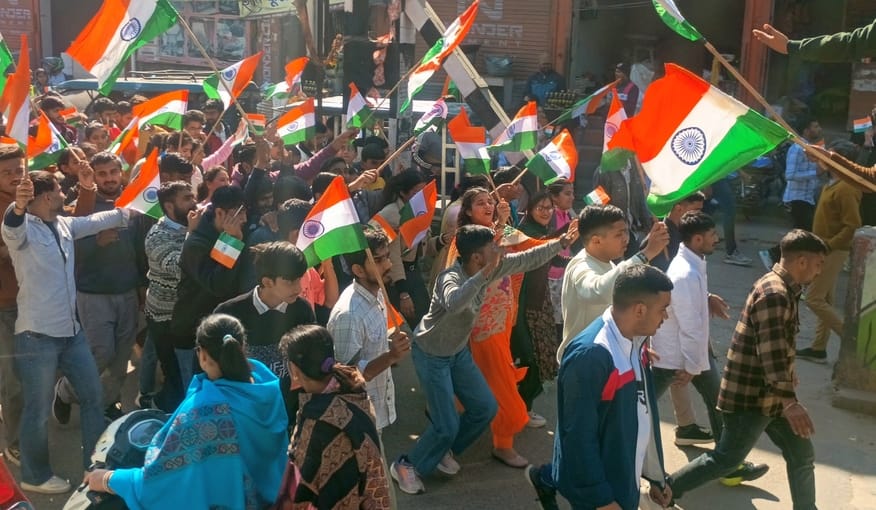 Tiranga Yatra taken out on completion of 75 years of Republic Day, gave the message of patriotism