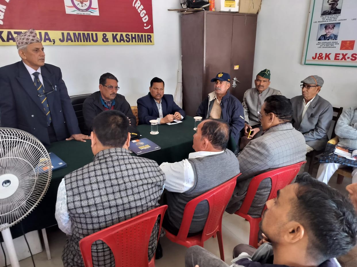 Jammu Kashmir Ex Service Welfare Association Held Meeting