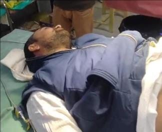 Soldier shot a young man with a gun, he is in critical condition
