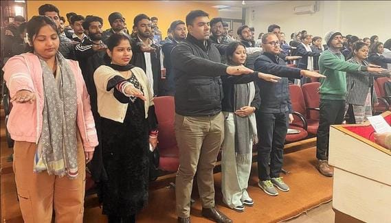 Students took out awareness rally on National Voters Day