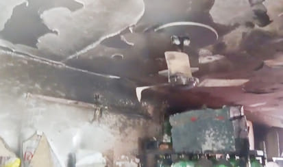 Loss of lakhs due to fire in inverter and battery house