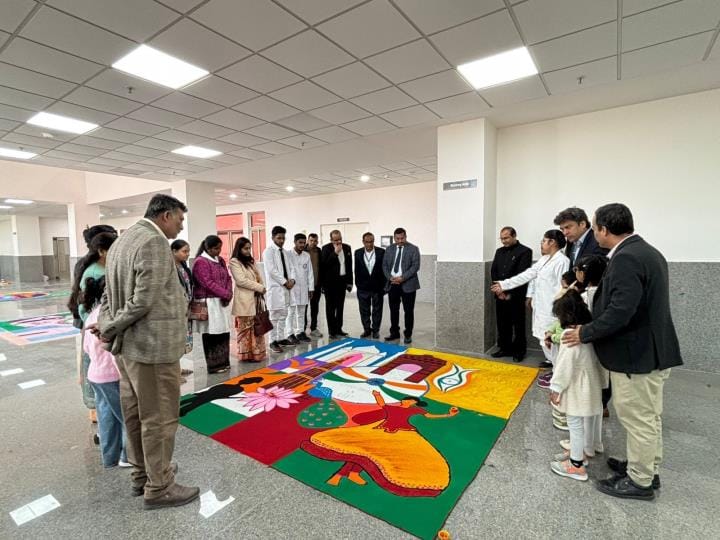 Rangoli competition in medical college