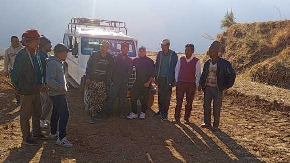 People reached Kotiada village by taxi for the first time