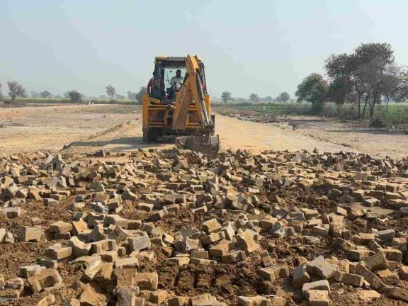 Roads dug up in illegal colony