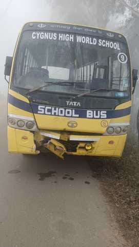 Revised: Bus and bike collided due to fog, one died