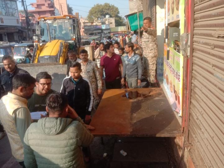 Corporation's JCB runs on encroachers