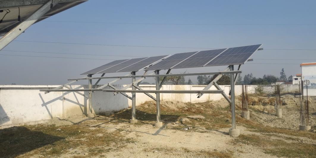 Solar panel charge from water tank
