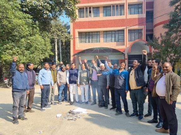 Employees protested by burning copies