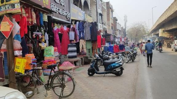 City in grip of encroachment, shops up to half the road
