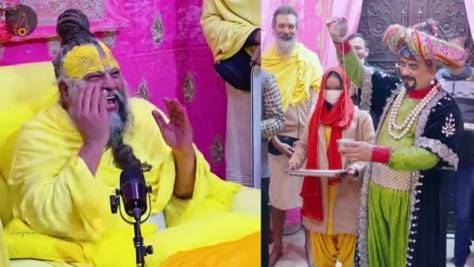 Magician Junior OP Sharma reached the door of Saint Premanand Maharaj