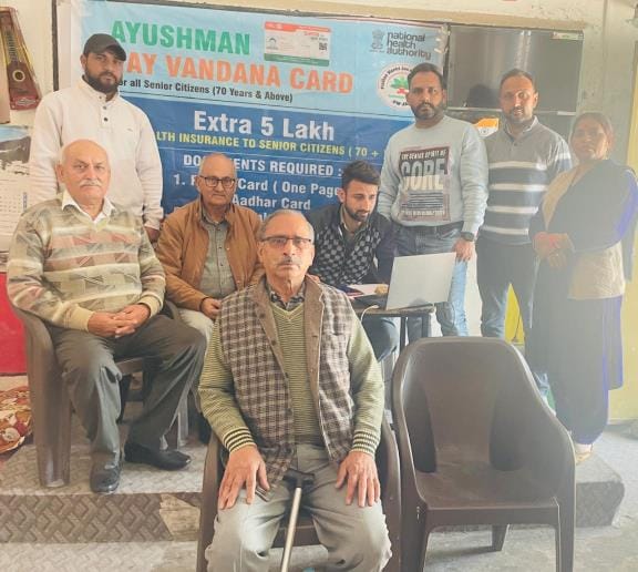 Registration of Elderly For Health Insurance in Camp