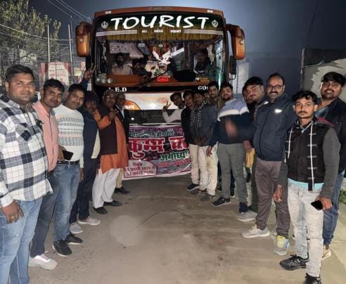 Group of devotees left for Mahakumbh