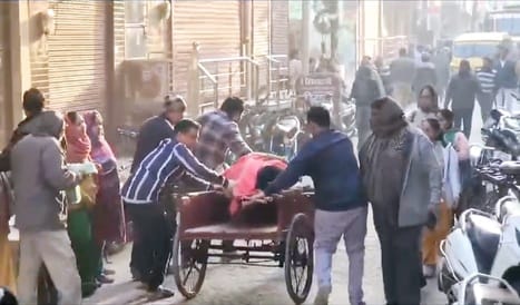 The injured kept writhing in pain on the ground and were sent to hospital with Jugaad