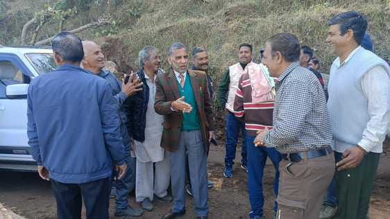 MLA inspected the construction work of Nain Salwad-Mareta-Durghat road