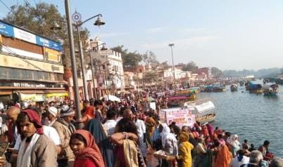 More than one million devotees took a dip in the Mandakini