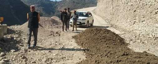Officers were not on the spot, MLA stopped the work of tarring the road