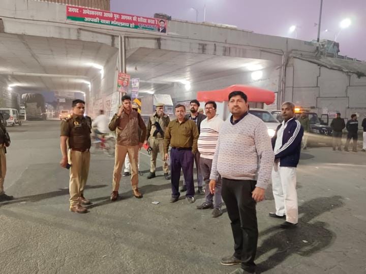 Entry of heavy vehicles stopped in the city, made to park in the holding area