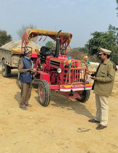 Van, tractor-trolley challaned for Rs 59,800