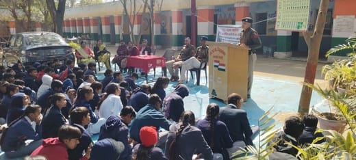 Gave information about traffic rules to students