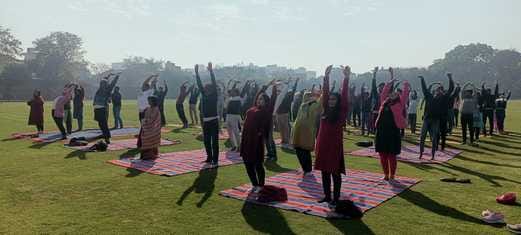 Surya Namaskar done in KLP College