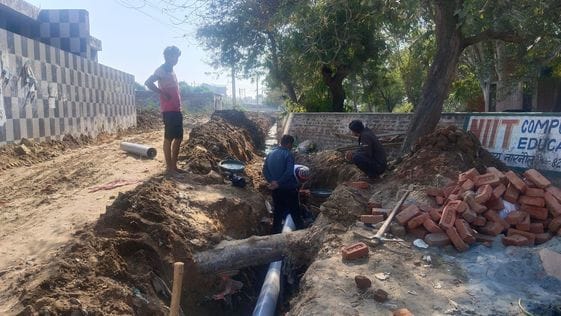 Work to remove water accumulated in underpass started