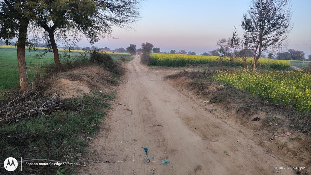 Villagers demanded to get the raw road paved