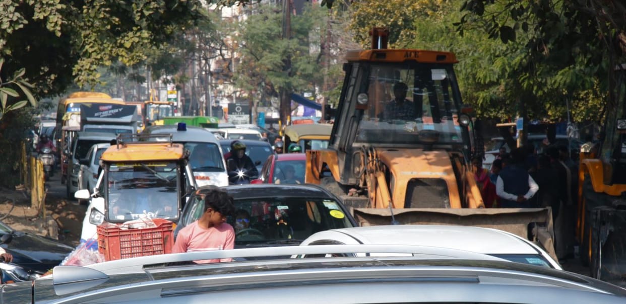 Ten km removal encroachment from bulldozer