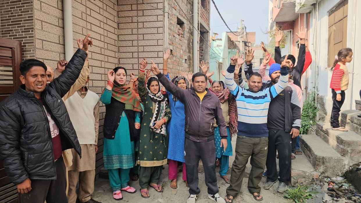 people protest to clean canal