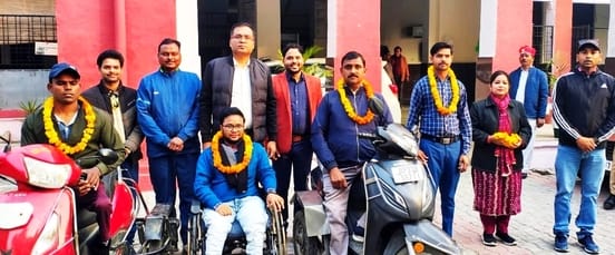 Six players will participate in state level para sports competition