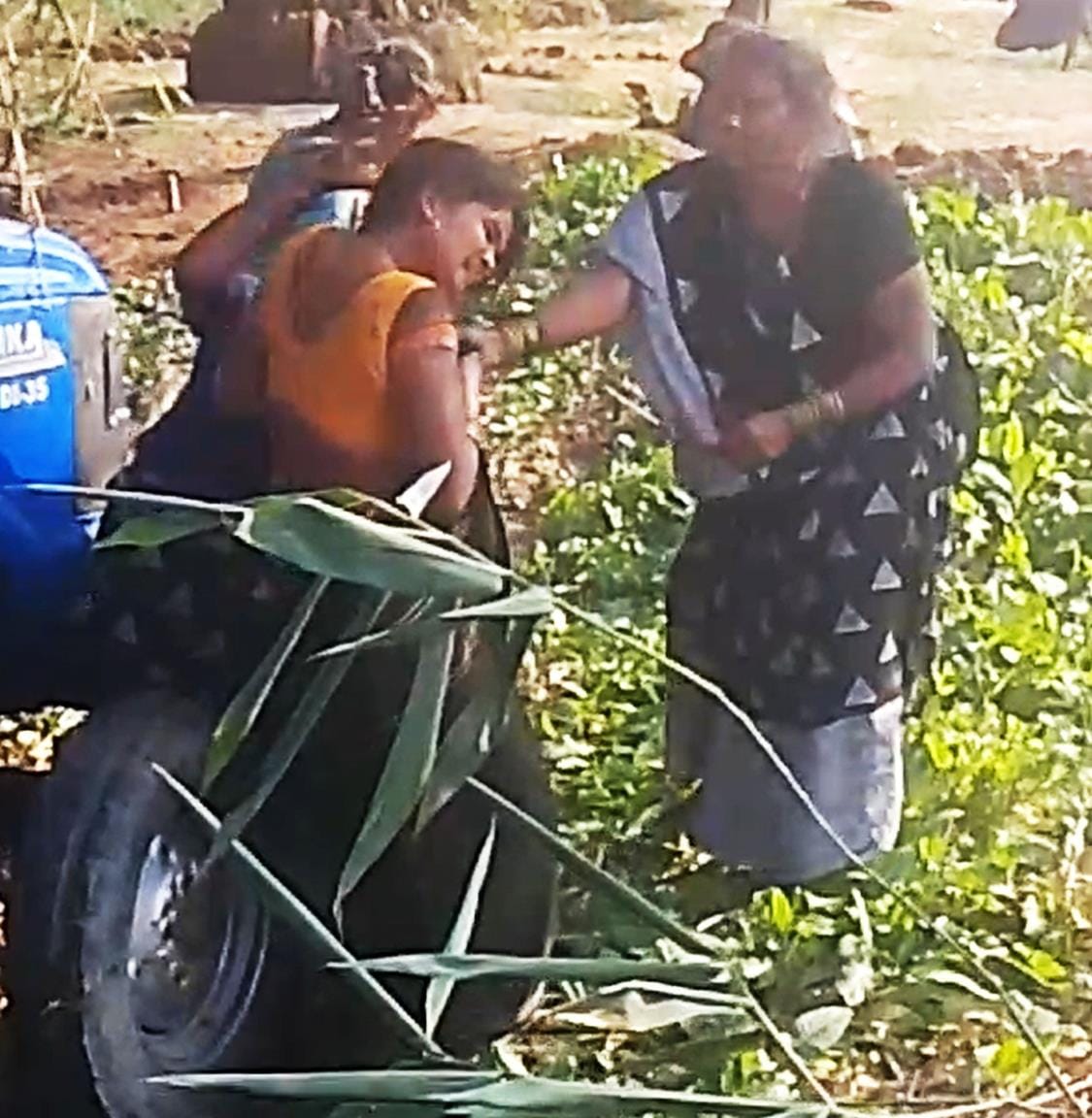 After measurement a woman was dragged and beaten for possession victim said no action was taken