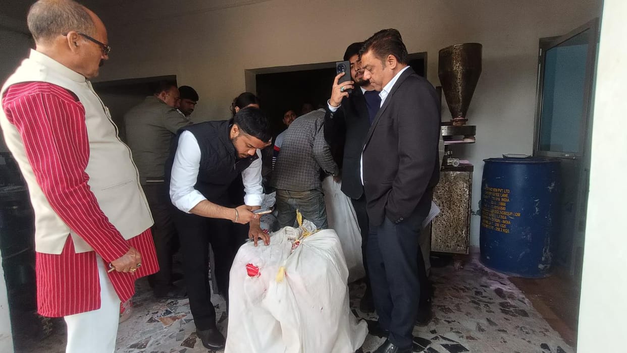 Raid on chemical factory in Semariawan, bay leaf and basil wrapper sealed