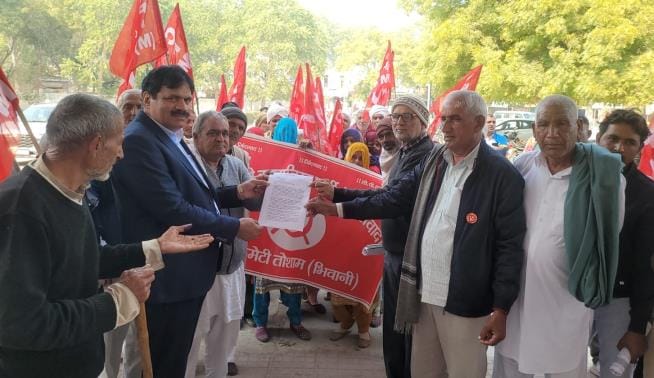 Demonstration to get rights for farmers and laborers