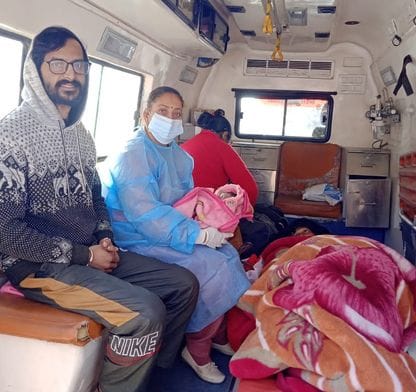 Successful delivery done in ambulance in Thera, Parnu