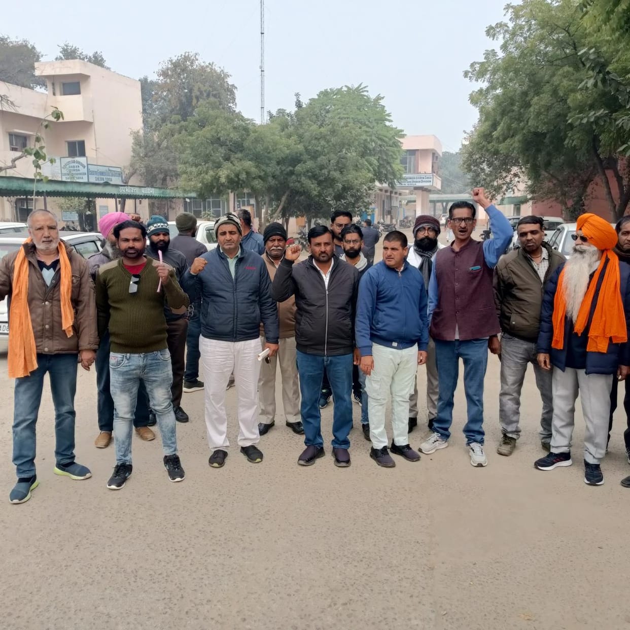 Electricity workers protested
