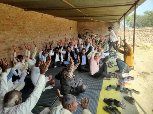 Panchayat held in the case of death of head of Dhorasi