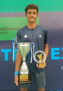 Arjun won gold in junior ITF tennis tournament