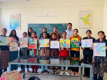 Ashu won in poster making