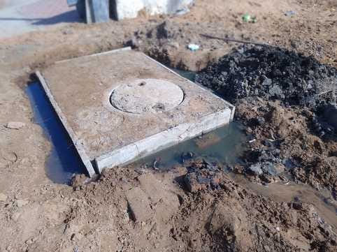People of HUDA sector troubled due to sewer jam.