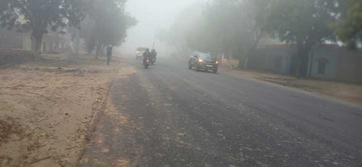 There was fog in the morning and then bright sunshine came out