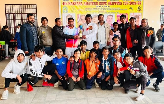 Amateur rope skipping competition: Rohtak first, Panipat second