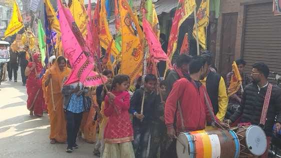 Grand Nishan Yatra started with reverence on Vasant Panchami
