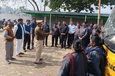 The team checked the fitness of buses in private schools