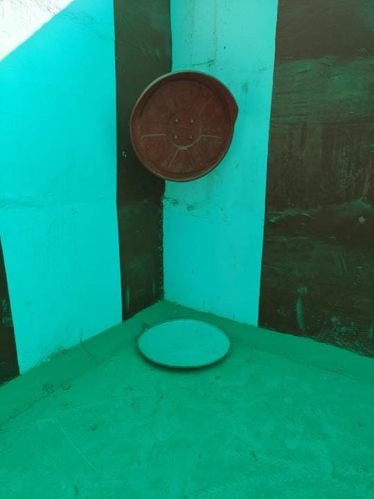 The glass in the underpass was broken