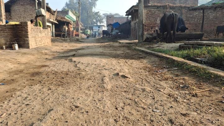 Villagers forced to hitchhike on dilapidated road