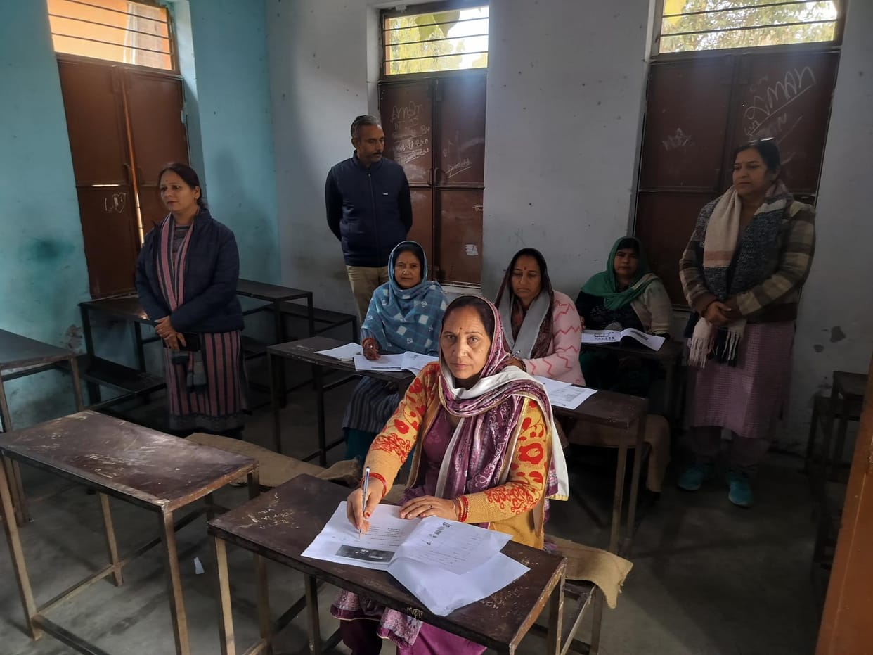 Senior Citizens Participate in Exams