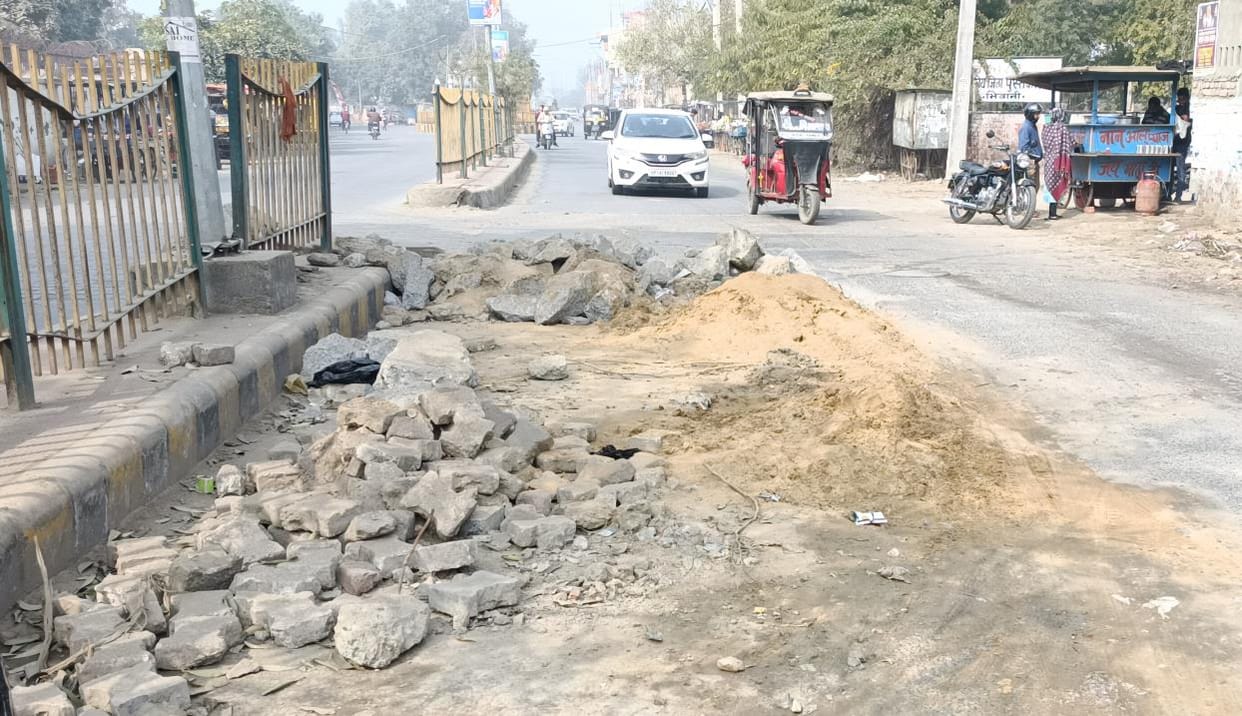 After fixing the drinking water line leakage, the department forgot to repair the road