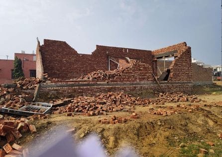 DTP action in Uchana, 20 DPC and one construction demolished