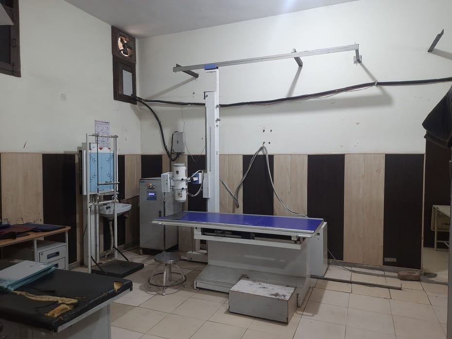 The exposure of the machine got spoiled, X-rays could not be done